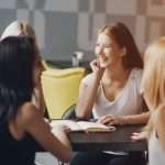 businesswomen in restaurant