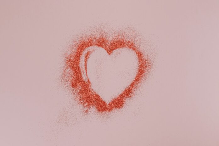 red and white heart shape illustration