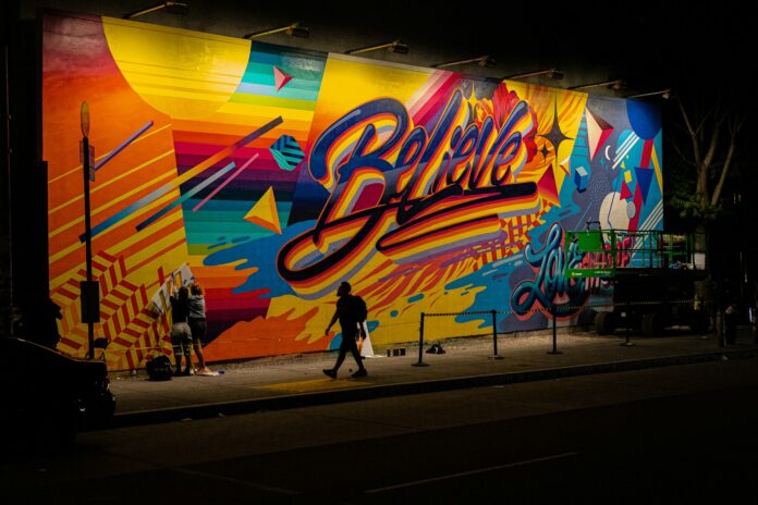 Photo by Ran Berkovich Believe mural painting