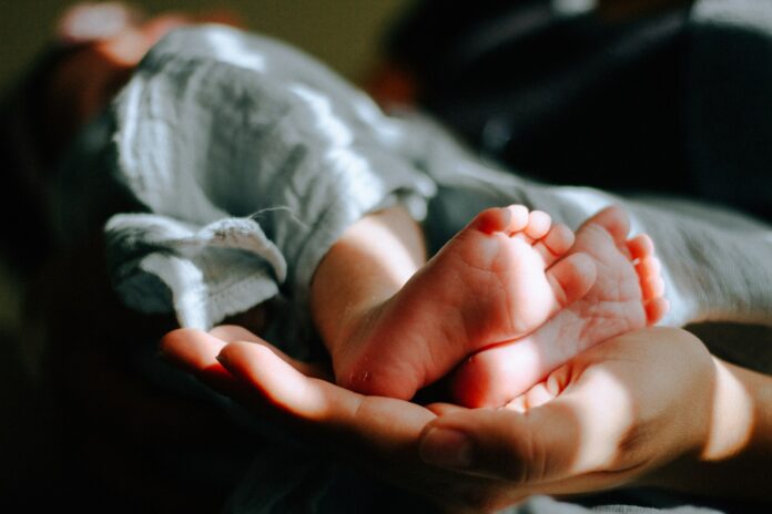 Photo by Omar Lopez person holding baby feet