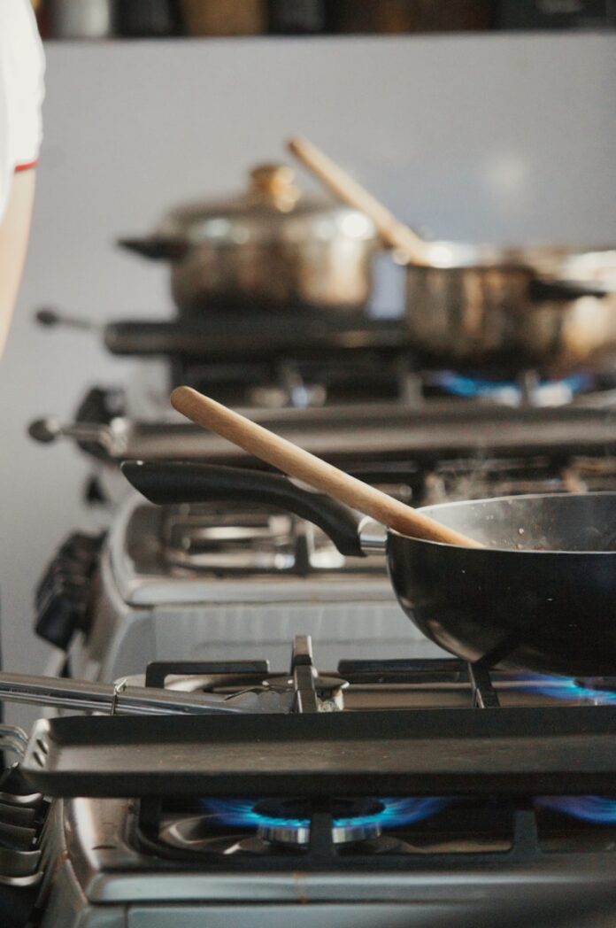 Photo by David Mendoza a pan on a stove
